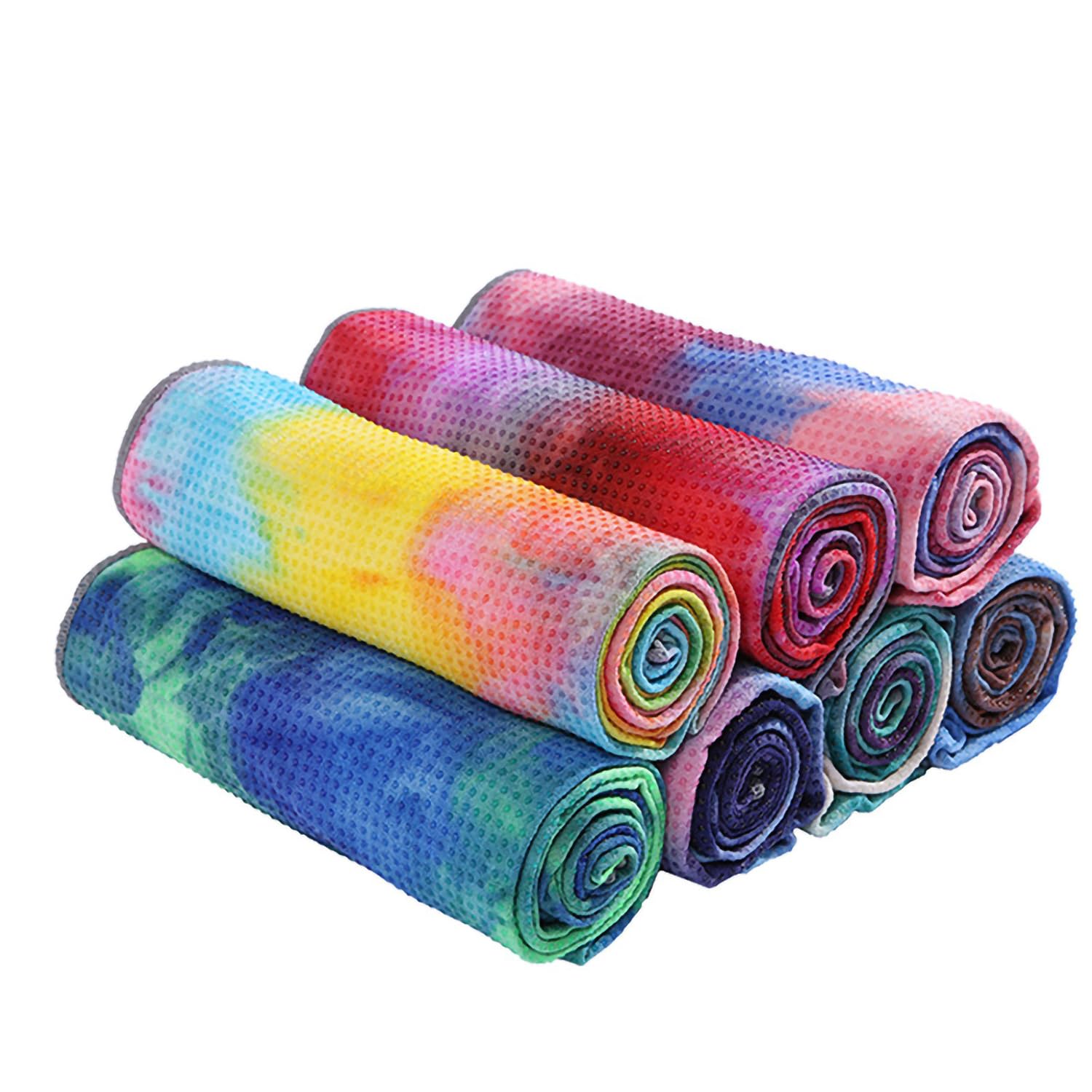 Asciugamano Di Yoga Caldo Antiscivolo con Punti Di Presa - Asciugatura Rapida, Microfibra Assorbente | Per Yoga, Pilates, Bambini Yoga Mat & Meditazione ﻿ (#2, 183cm*63cm)