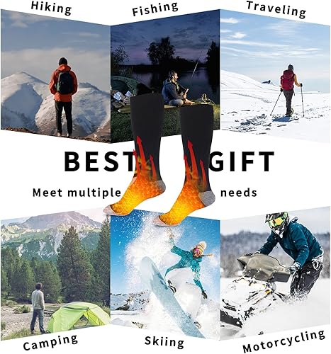 Miniatura 6 de Calcetines térmicos de invierno para mujeres y hombres adultos, unisex, con calefacción, aislamiento térmico, gruesos, acogedores, cálidos, para