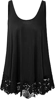 Plus Size Swing Lace Flowy Tank Top for Women - coolthings.us