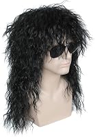 Linfairy hosszú afro paróka uniszex jelmez cosplay disco fekete 2