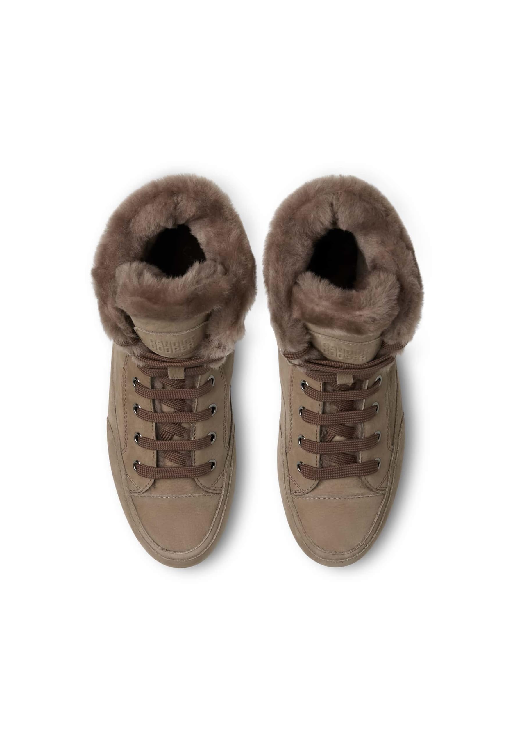 Candice Cooper Knöchelhohe Sneakers aus Veloursleder und Shearling