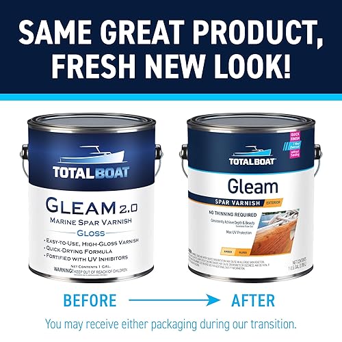 Miniatura 2 de TotalBoat Gleam Marine Spar - Barniz brillante y satinado para madera barcos y muebles de exterior