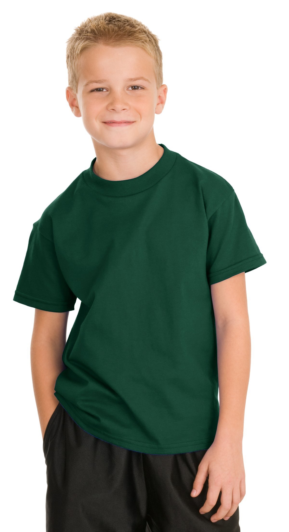T-Shirt in Cotone Tagless da Bambino autentica_Deep Forest_M