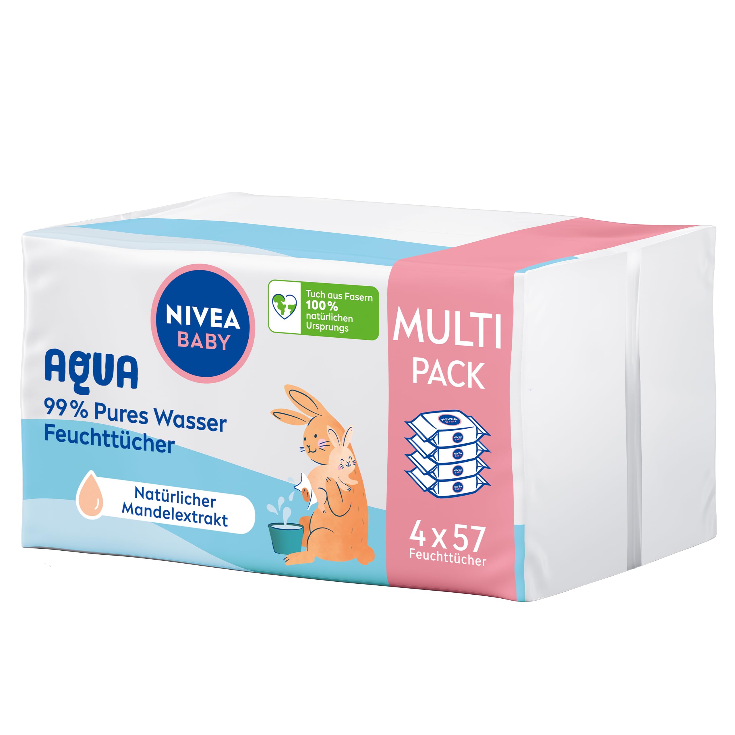 NIVEA Baby Aqua Feuchttücher 4x57 Stück