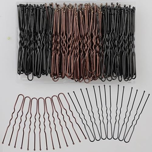 Miniatura 4 de 200 horquillas en forma de U, 200 horquillas de pelo de 2.4 pulgadas para moños, pasadores de pelo con caja de almacenamiento para mujeres y niñas y