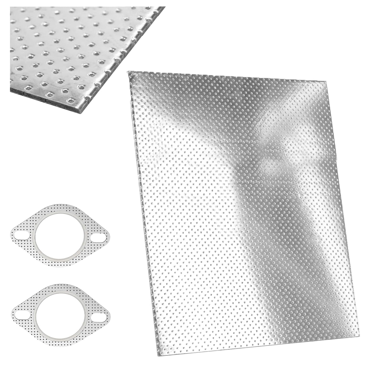 Papel de junta, 1,6 mm, 30 x 20 cm, junta de escape, junta de escape, universal, recortable, placa de metal multicapa, resistente al calor, para coche, moto, scooter, cortacésped
