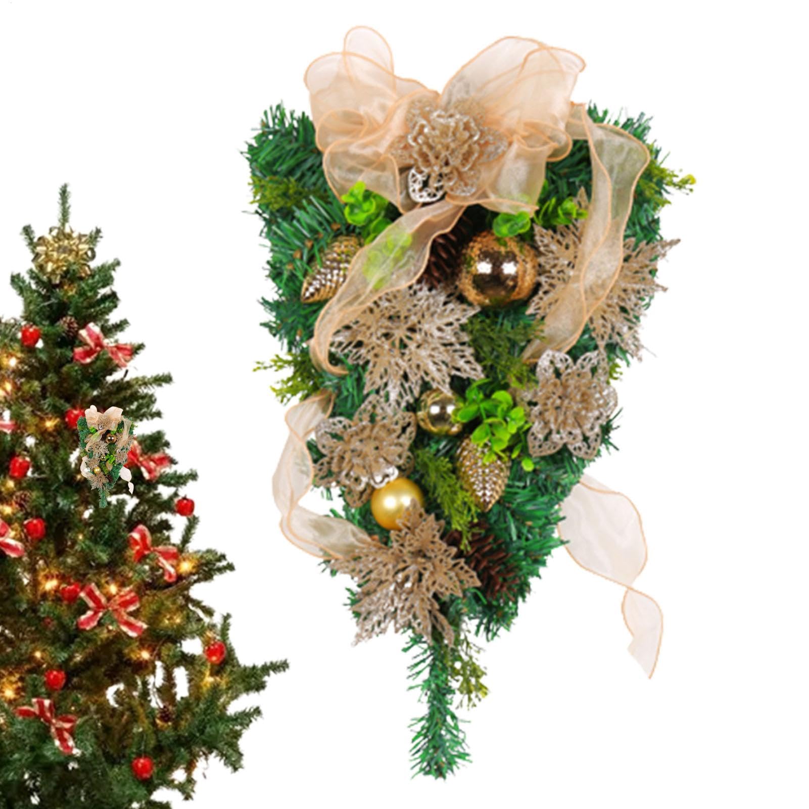Guirlande de Noël pour porte d'entrée porche fenêtre mur et décoration de cheminée