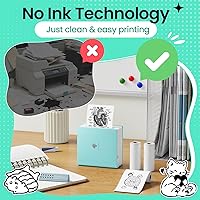 Vista 5 de Phomemo - Minimpresora inálambrica de bolsillo con Bluetooth, impresora portátil al instante