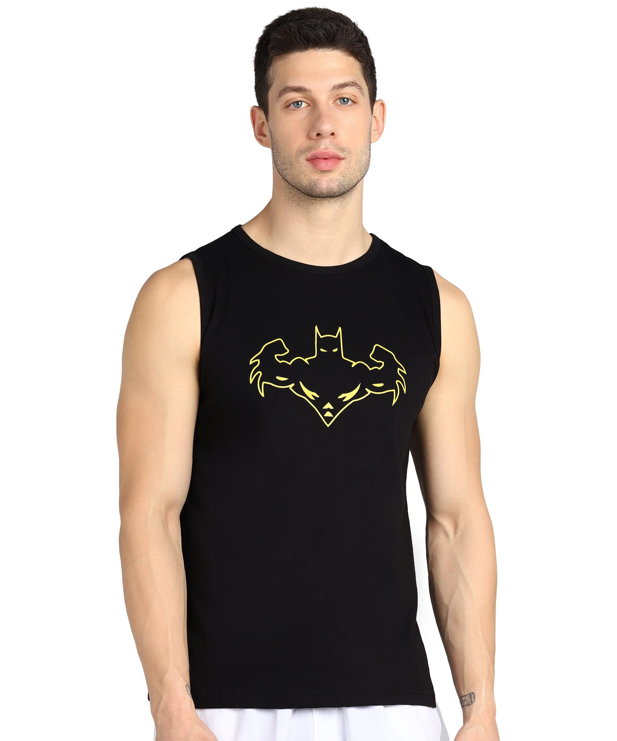 Gym Vest Printed Tank Top Cotton Gym Wear-image-23
