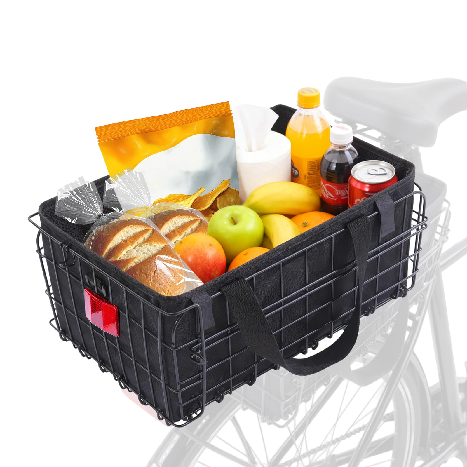 Photo 1 of COHYVER Dog Bike Carrier Basket - Large, Black