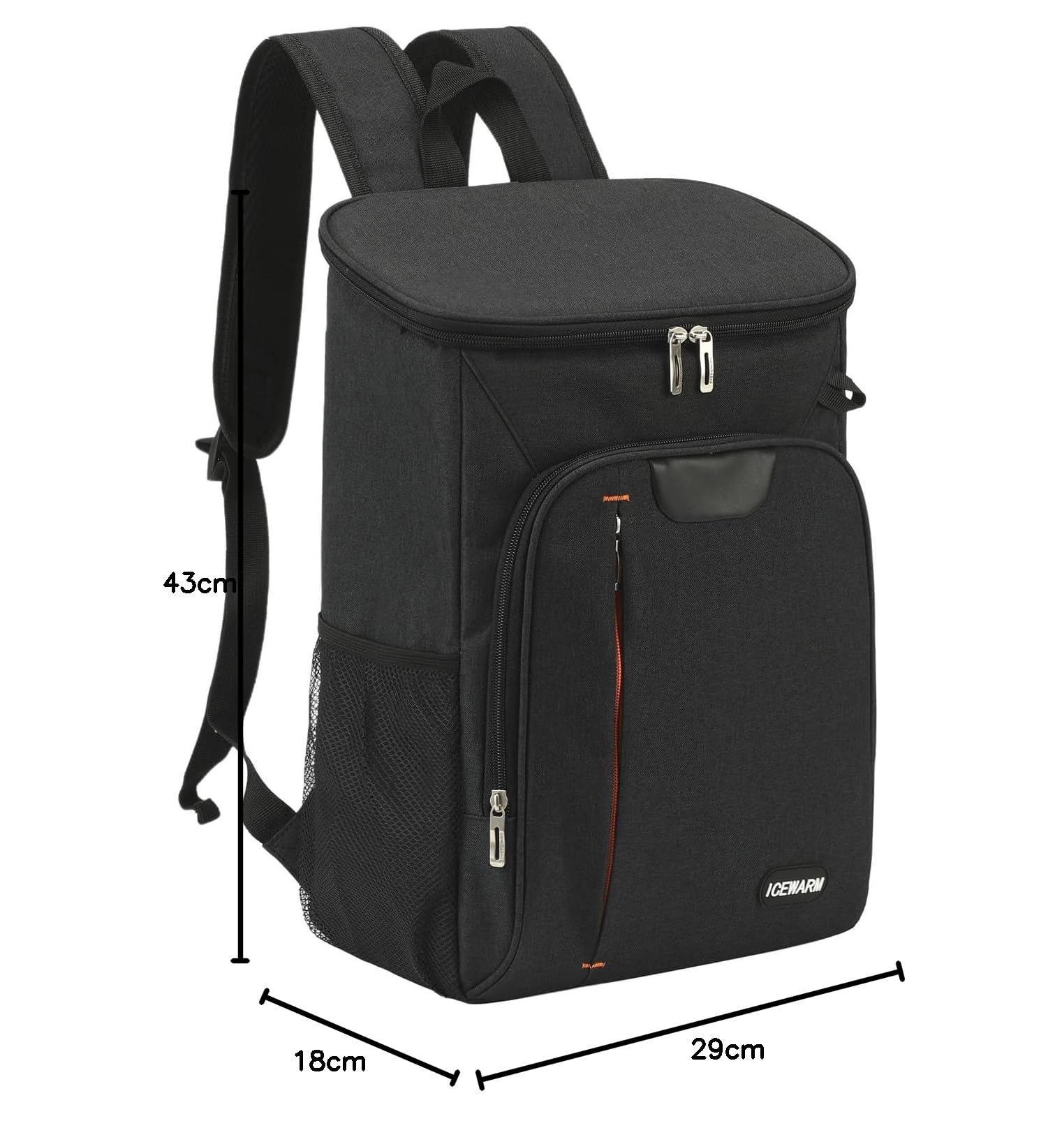 Zaino Frigo 25L Termico Borsa Frigo Porta Pranzo con Lati Morbidi Grigio