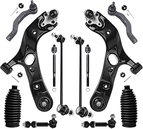 Miniatura 48 de Detroit Axle - Kit de suspensión delantera FWD de 12 piezas para Toyota Matrix Pontiac Vibe 2003 2004 2005 2006 2007 2008, 2 brazos de control