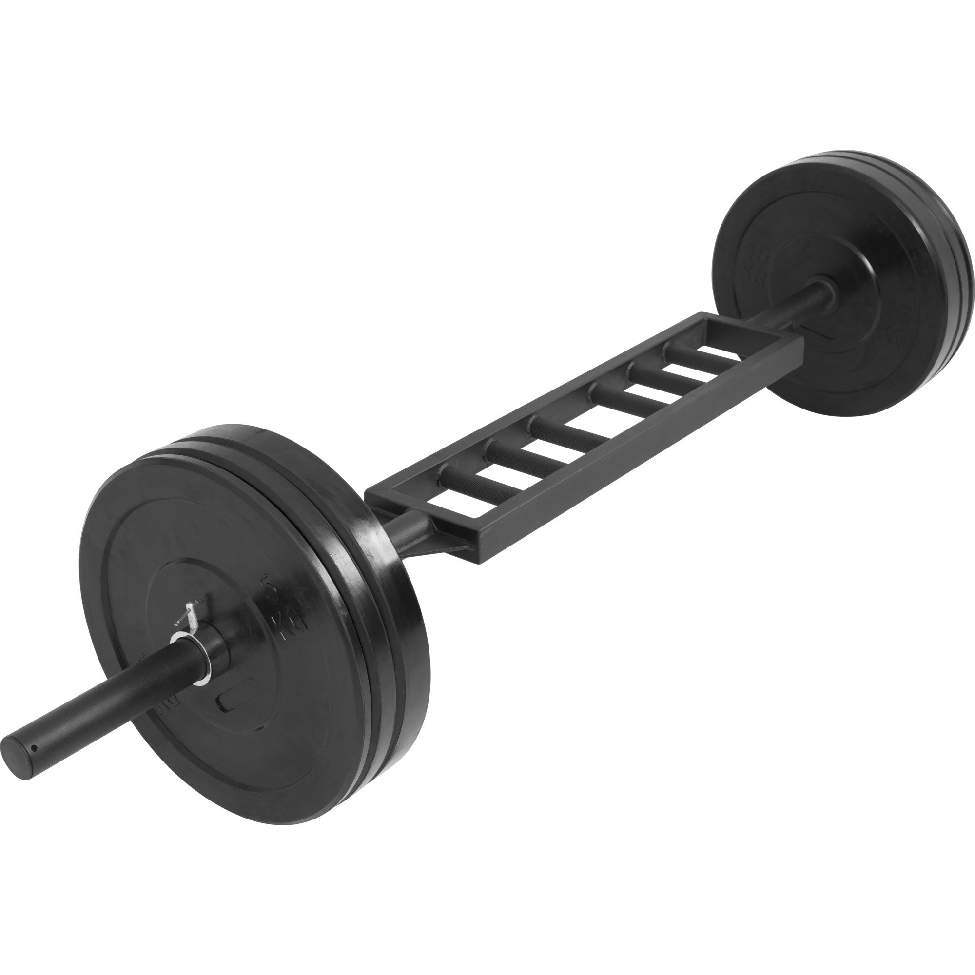 GORILLA SPORTS® Olympia Multi-Grip-Bar 211 cm, 50 mm, bis 150 kg | Swiss Bar aus Stahl mit 3 Griffweiten, neutraler Griffposition und 2 Schnellverschlüssen für Brust, Arme und Rücken
