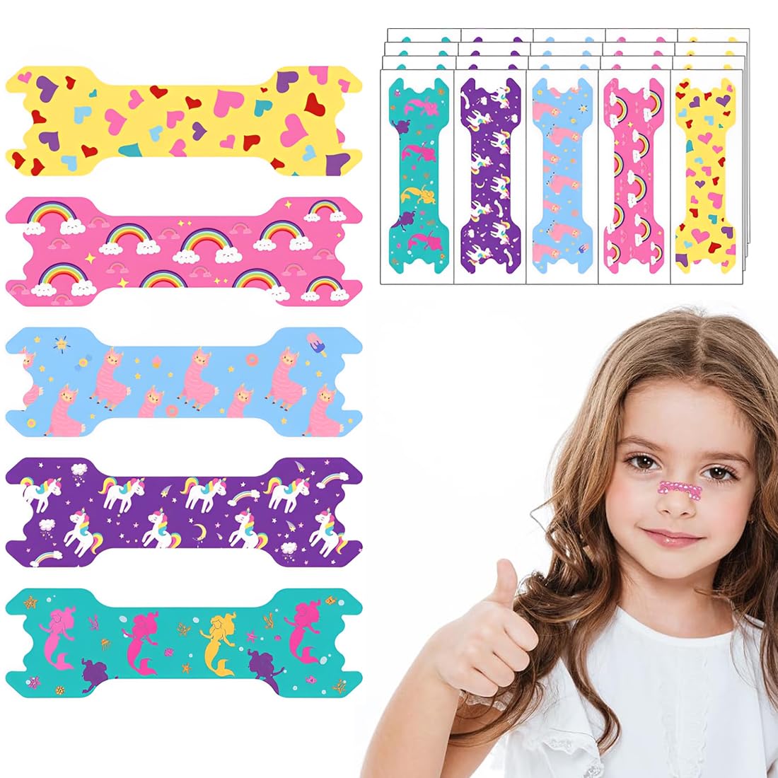 20 Piezas Nasal Strips para niños, 55 * 17