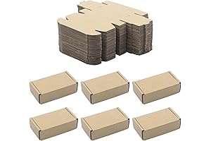 Ellbest 50 Pack Kraft Paper Boxes: Essential Cardboard Box Small for Packing...
