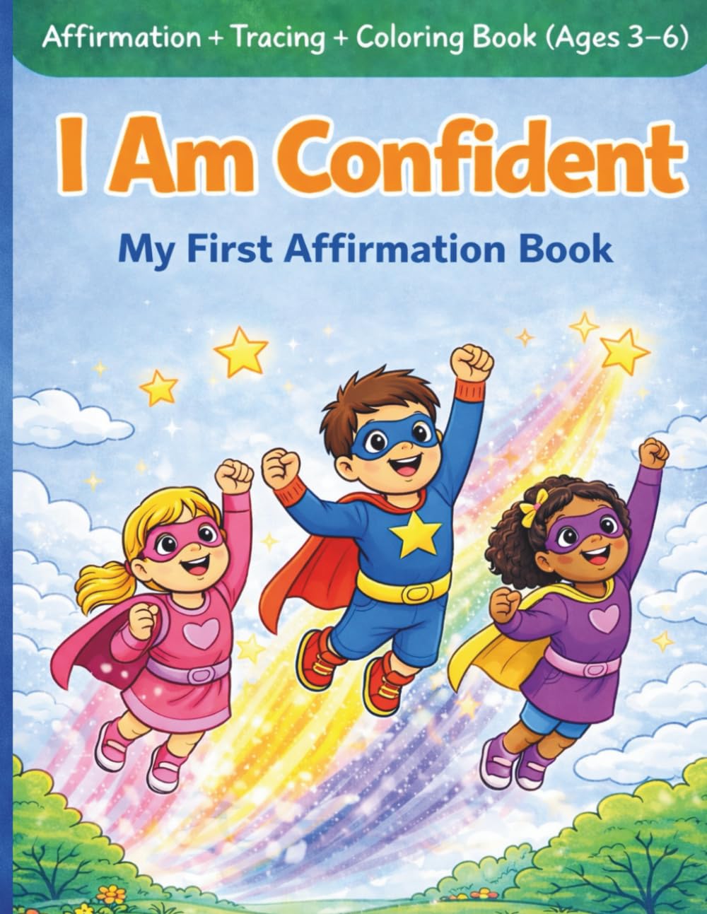 I Am Confident: Affirmation, Tracing, and Coloring Book for Kids Ages 3–6