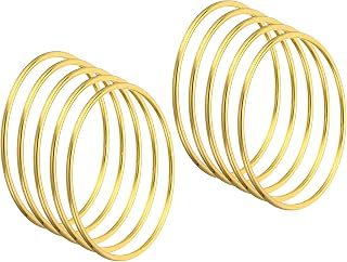 3 Inch Dream Catcher Rings, 10 Pcs Metal Macrame Wreath Floral Round Ring Hoop for Christmas Decor Home Car DIY Craft Wedding Wall Hanging Decorations, Gold