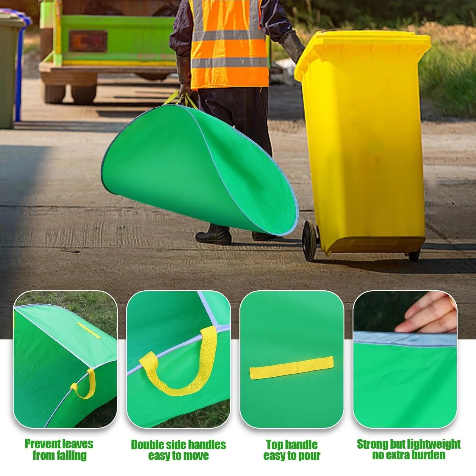 Bolsa para Residuos de Jardín Bolsa de recolección hojas plegable emergente | Jardín Reutilizable
