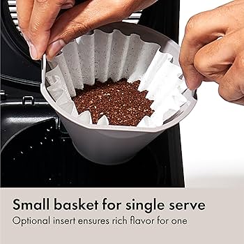 OXO Brew 8-Cup coffee maker on a wooden butcher block