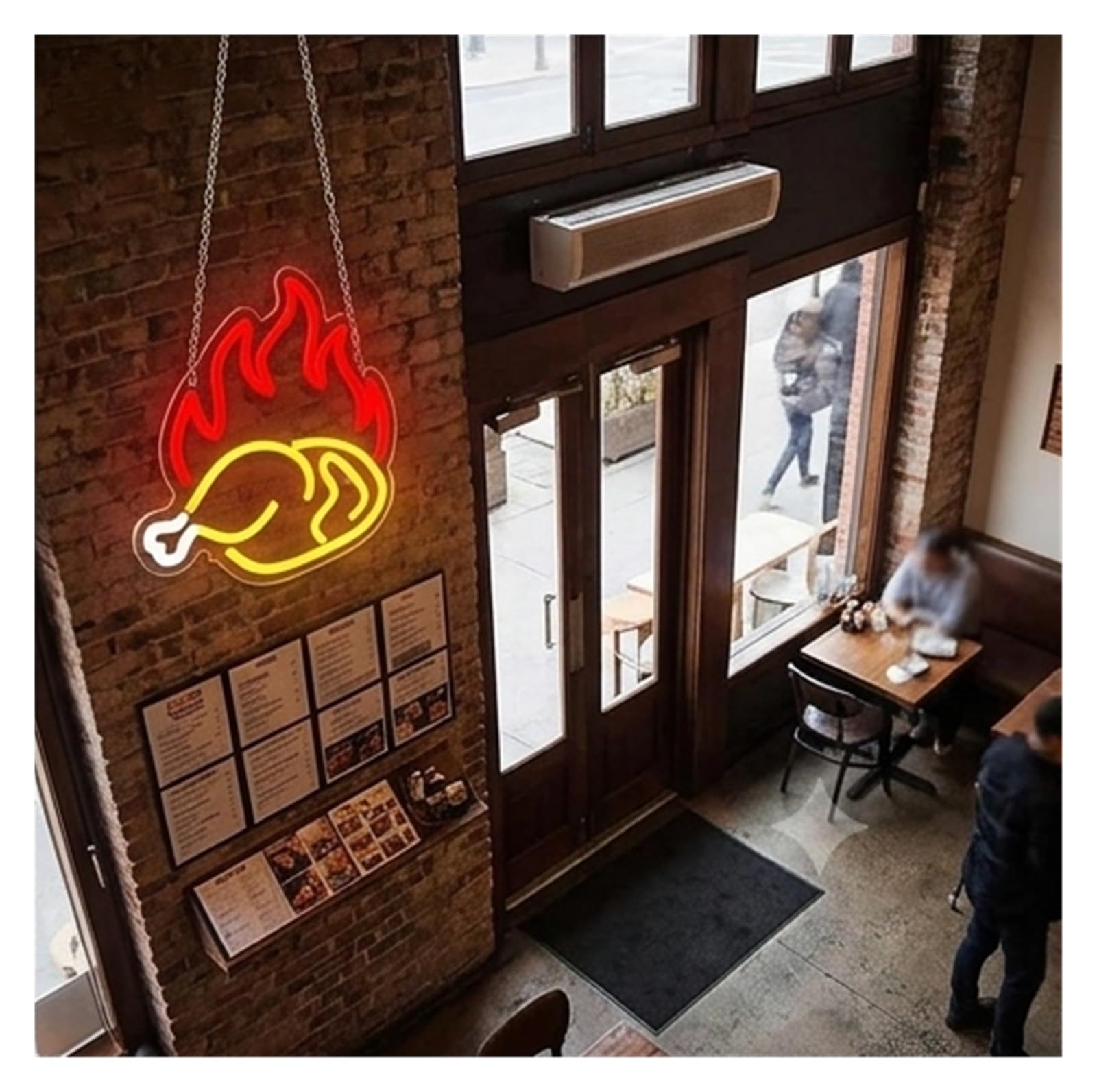 Decoración Lámparas Letrero De Neón De Pollo Asado, Luz Para Restaurante, Hotel, Cocina, Tienda De Pollo Frito, Negocio, Lámpara Regulable Con Alimentación USB, 30cmx29cm
