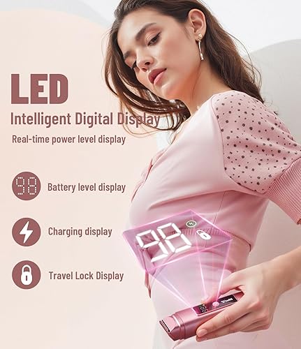 Miniatura 3 de Recortadora de bikini para mujer maquinilla de afeitar eléctrica y afeitadora con cabezales dobles para cabello púbico corporal, IPX7 impermeable