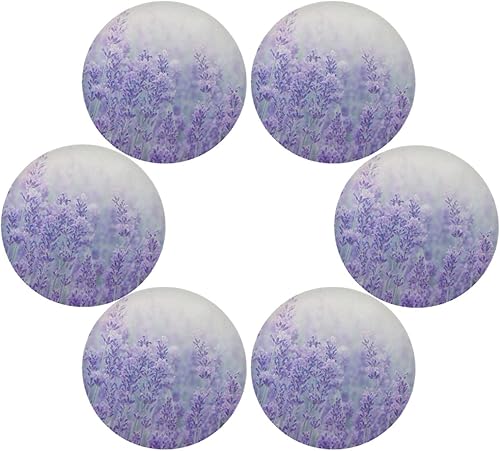 Miniatura 3 de Qilmy Juego de 4 manteles individuales redondos de poliéster, antideslizantes, lavables, resistentes al calor, para decoración de mesa de comedor y