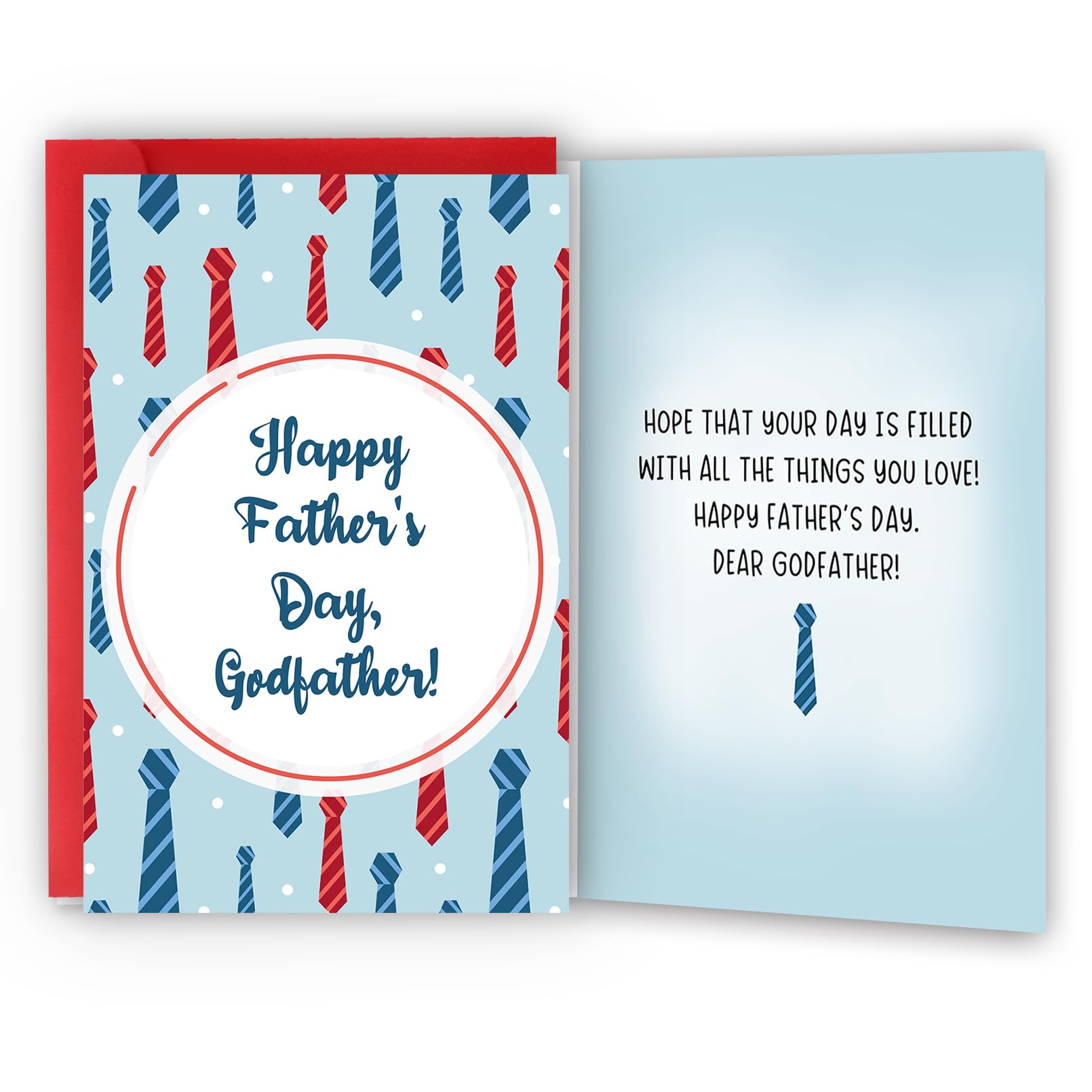Hongshan Funny Father’s Day Card for Godfather,Godfather Card,Happy Fathers Day Gift for Dad from Godson or Goddaughter