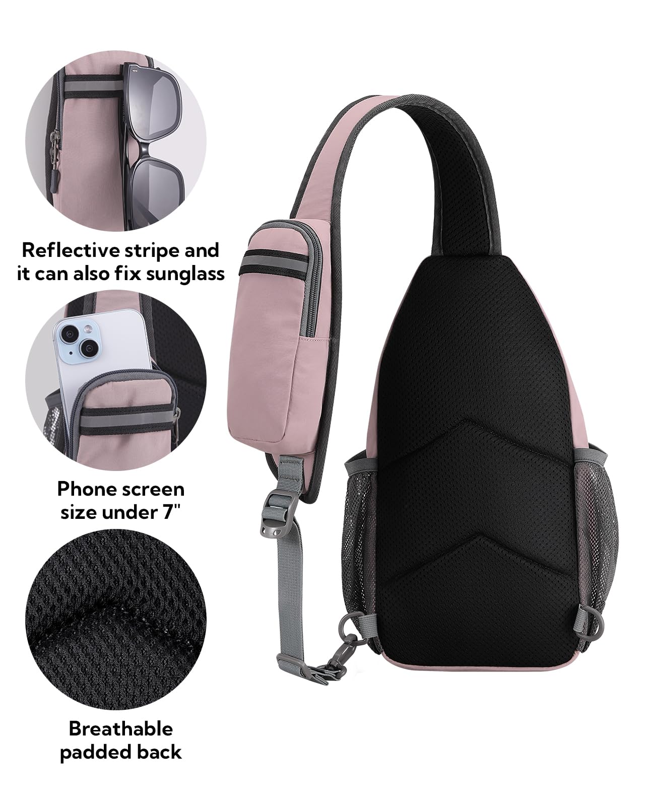 WATERFLY Crossbody Sling Backpack Sling Bag Travel Hiking Daypack view 5