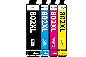 802XL Ink Cartridges Remanufactured Replacement for Epson 802 Ink Cartridges Combo Pack for Epson WF-4740