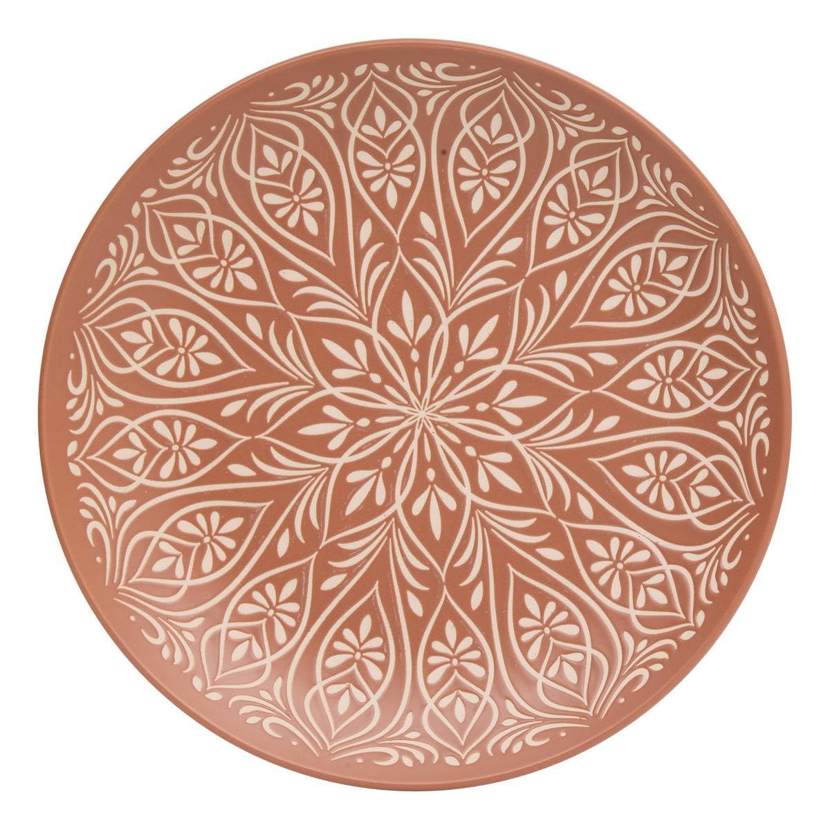 Atmosphera – Juego de 6 platos planos de 27 cm terracota