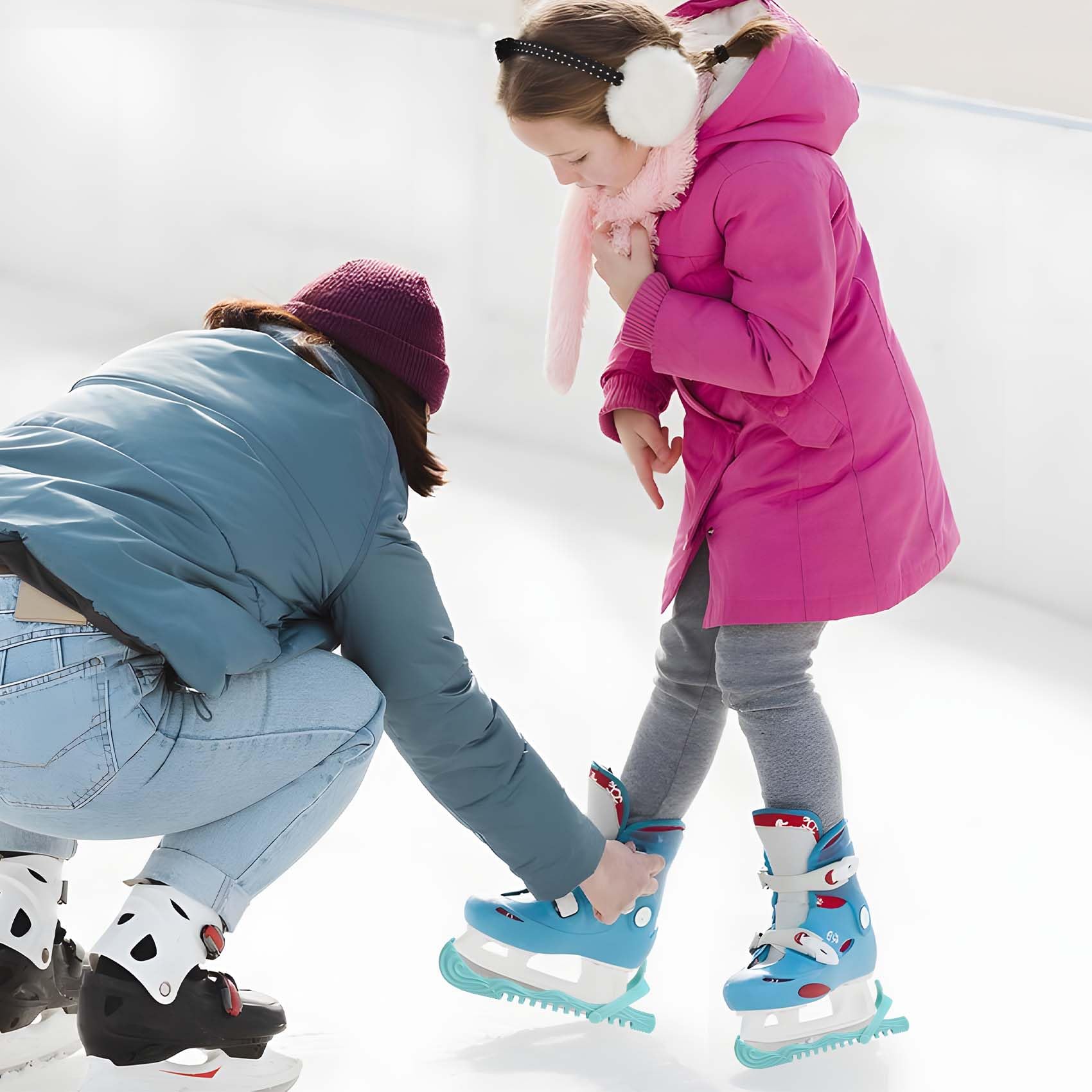 Lnrkai Protectores de Patinaje sobre Hielo, Cubiertas de Cuchillas de Patinaje sobre Hielo, Protectores de Patines Ajustables para Patinaje sobre Hielo, Accesorios para Patines artísticos