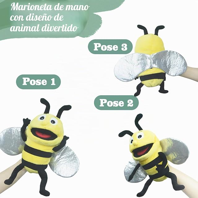 Foto 2 de 8 de lilizzhoumax marioneta de Mano de Abeja de Peluche Lindas Muñecas de Relleno de Roedores