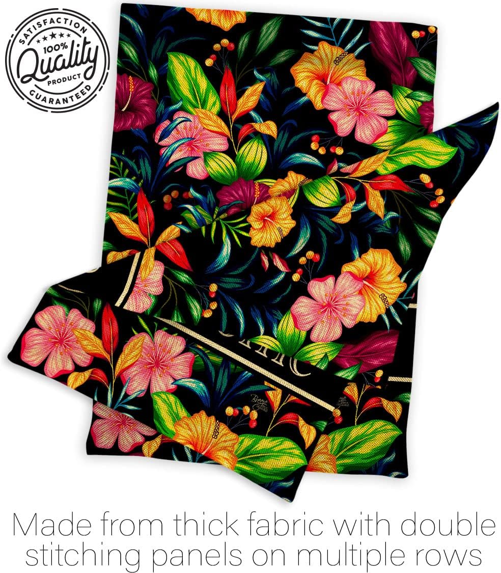 Breeze Decor Tropical Welcome Floral Garden Flag Sunflower Tulip Rose Orchid Lilies Season Springtime Flower Wreath House Decoration Banner Small Yard Gift Double-Sided, Made in USA