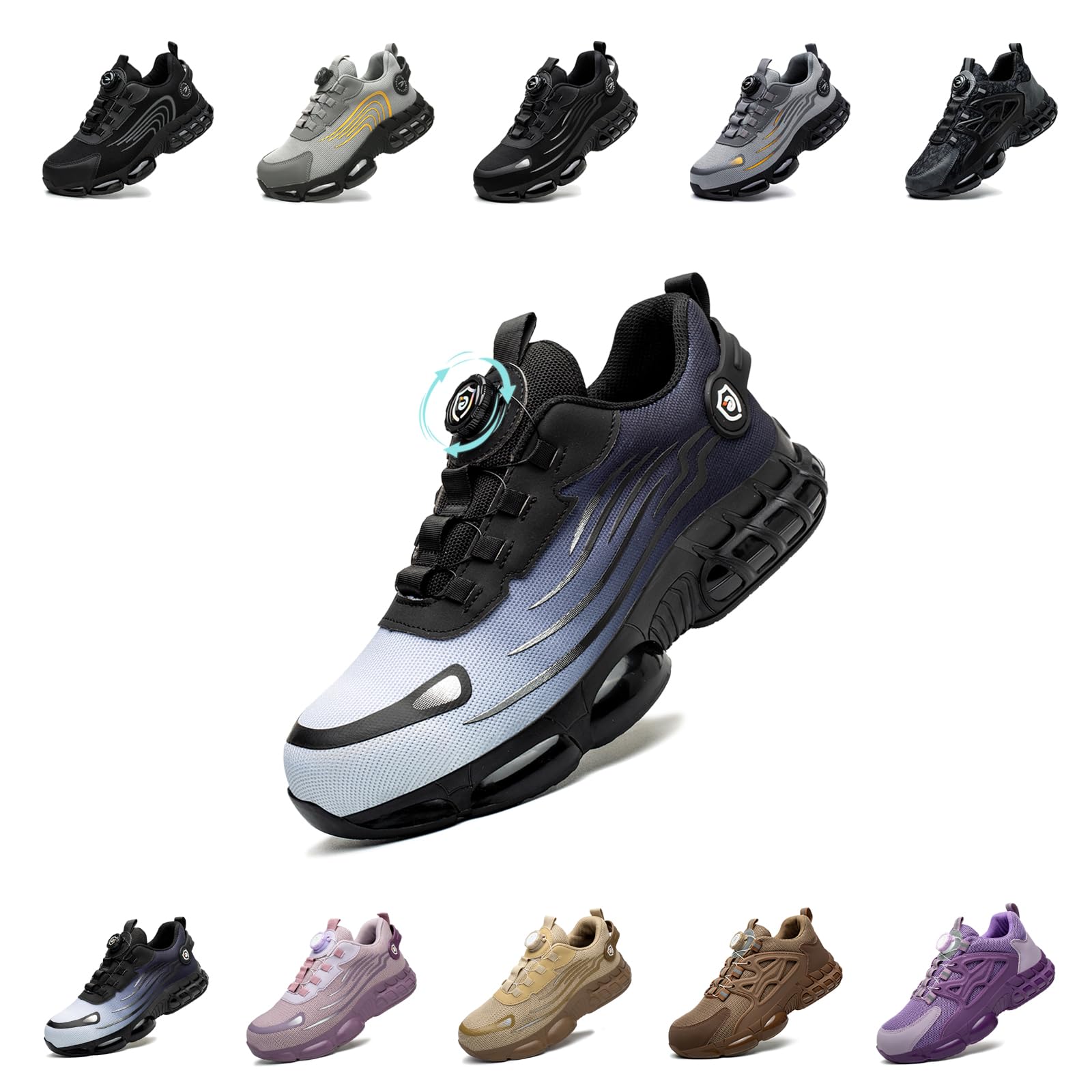 Scarpe Antinfortunistiche Uomo Donna Scarpe da Lavoro Traspiranti Leggere Comode con Punta in Acciaio 36-46 EU