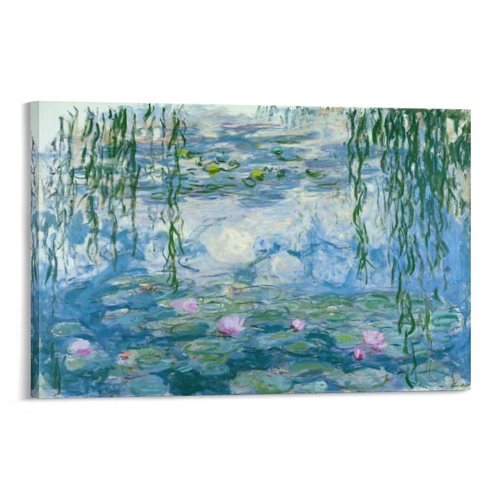 BACION Claude Monet Water Lilies Paintings Canvas Wall Art, Bedroom Wall Decor Canvas Prints Artwork for Living Room Wall Decorations Home Decor โ image 1