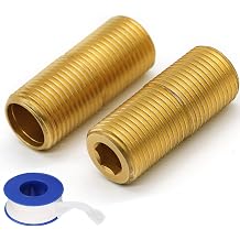 1/2" MNPT x 1/2" Male G Brass Pipe Extension Adapter