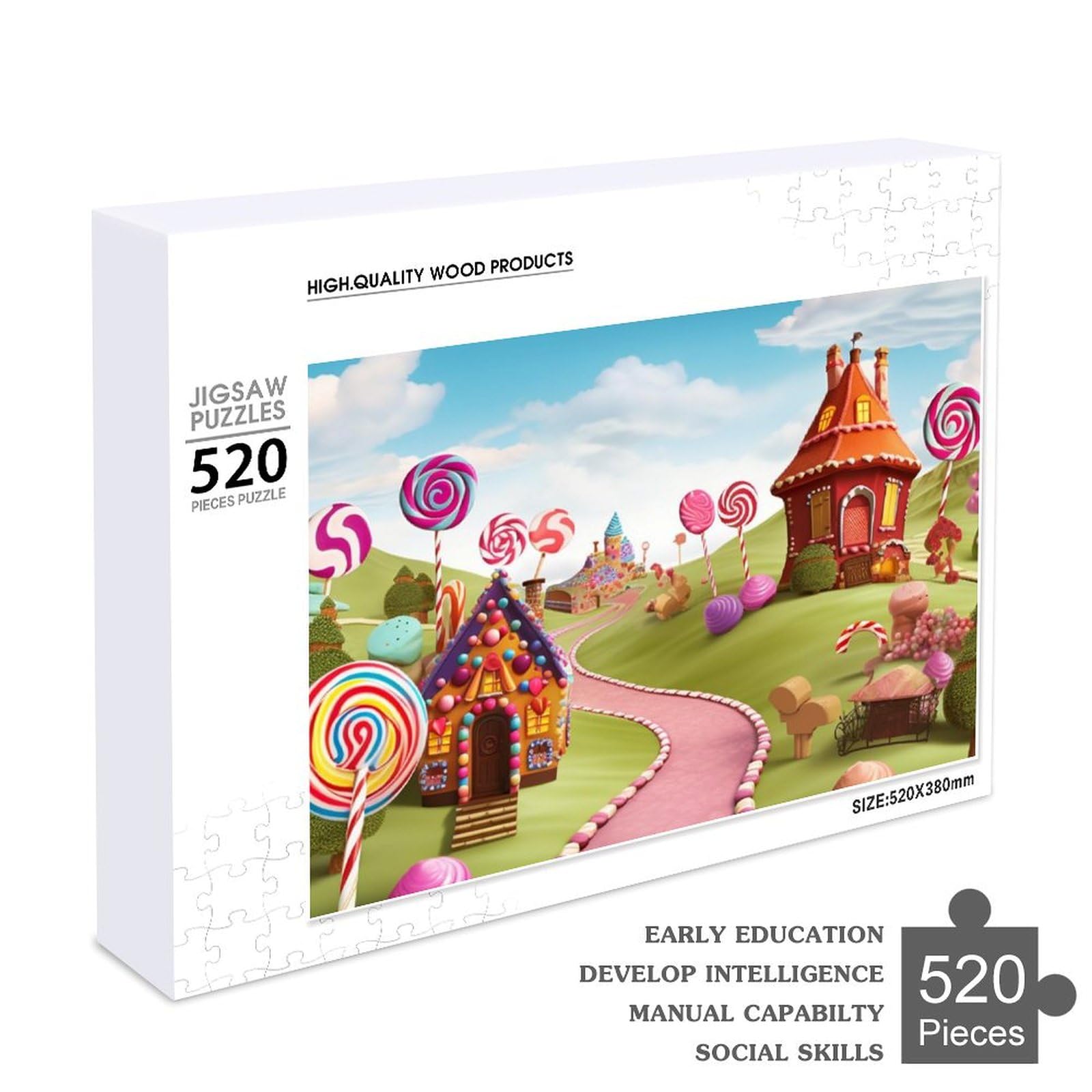 Amazon.com: Candy Land Wooden Puzzle for Adults 520 PCS Difficult