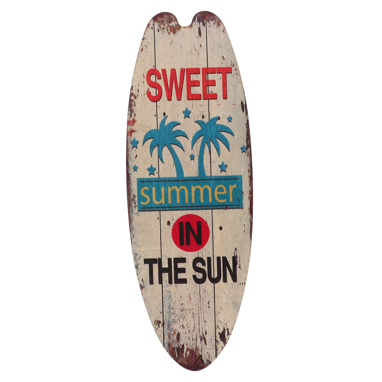 Veemoon Tabla de surf en forma de tabla de surf, tabla de surf, casa de playa, decoración de pared, cartel de tabla de surf, para verano, interior, hogar, bar, folklore decoración de pared