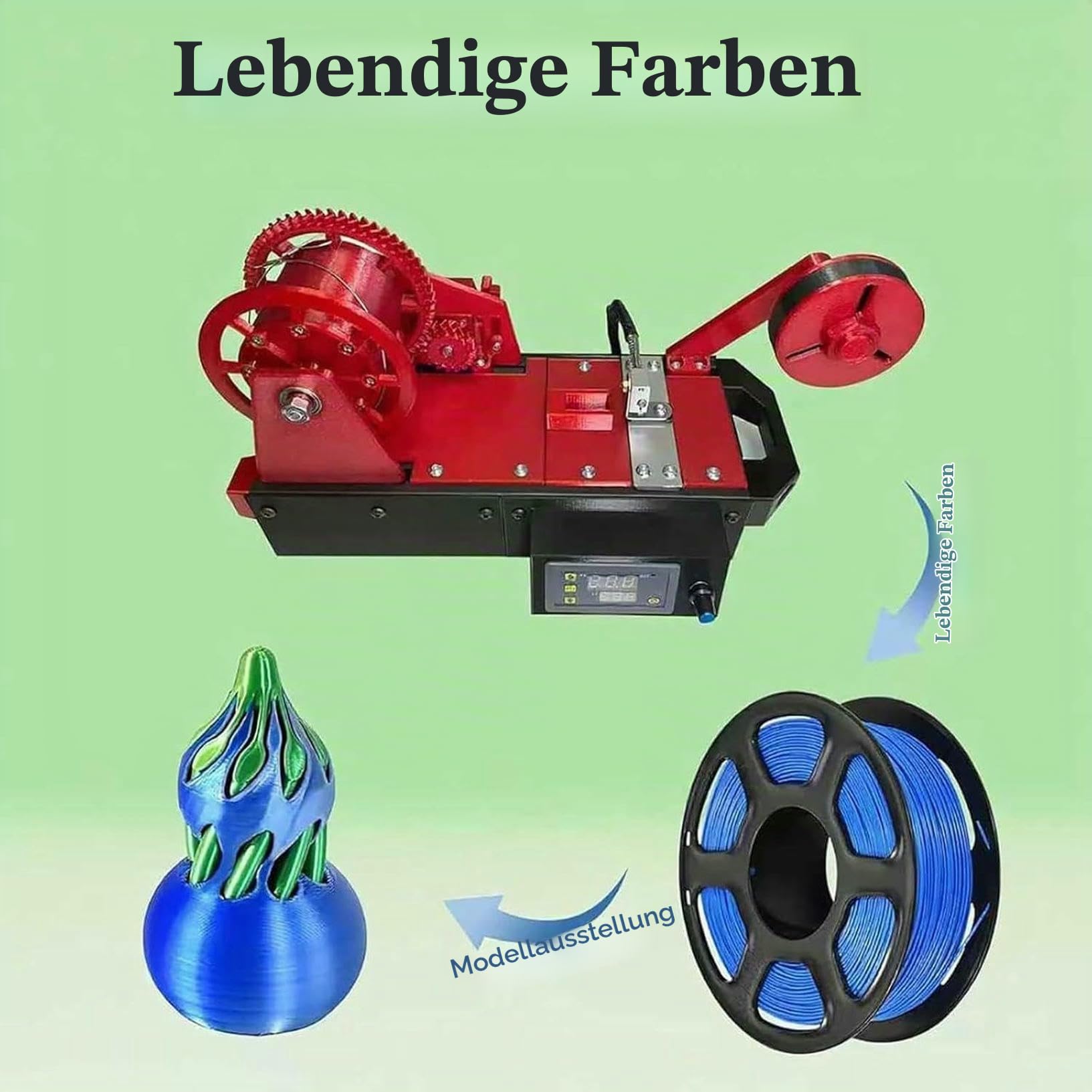 3D-Recycling-PET-Filament-Hersteller, Desktop-Filament-Maker-Maschine, 3D-Drucker-Extruder, Pultrudierte Kunststoffflaschen, Recycler Für Recycelte PET-Flaschen