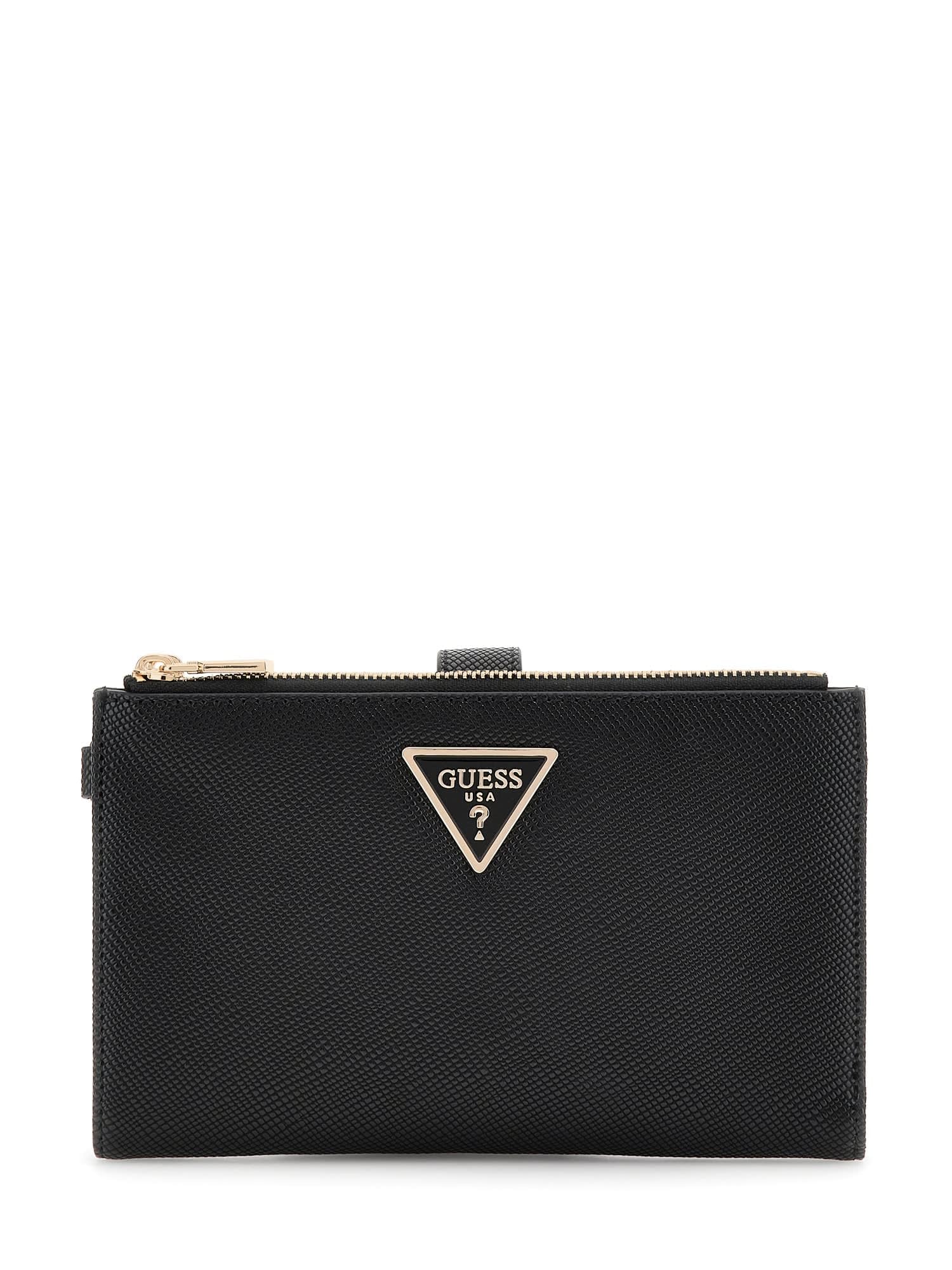 GUESS portafoglio Laurel II SLG Double Zip Organizer Black nero