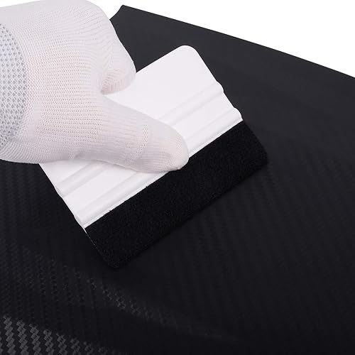 Miniatura 26 de EHDIS 10 espátulas de vinilo de 4 pulgadas, raspador de vinilo para automóvil, aplicador de calcomanías para tinte de ventana, herramienta de Rojo