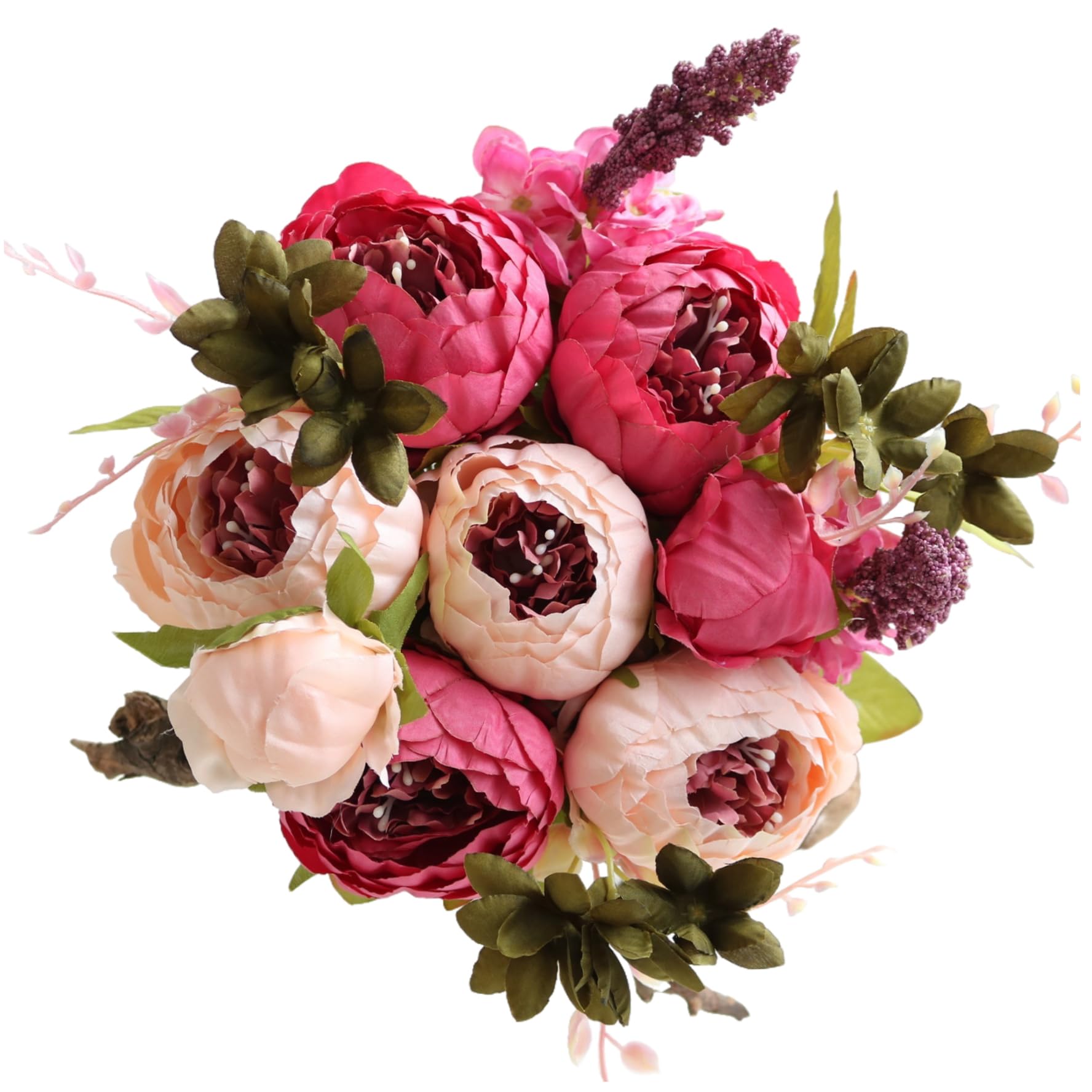 Bouquet de pivoines silk vintage haut de gamme pour décoration la maison