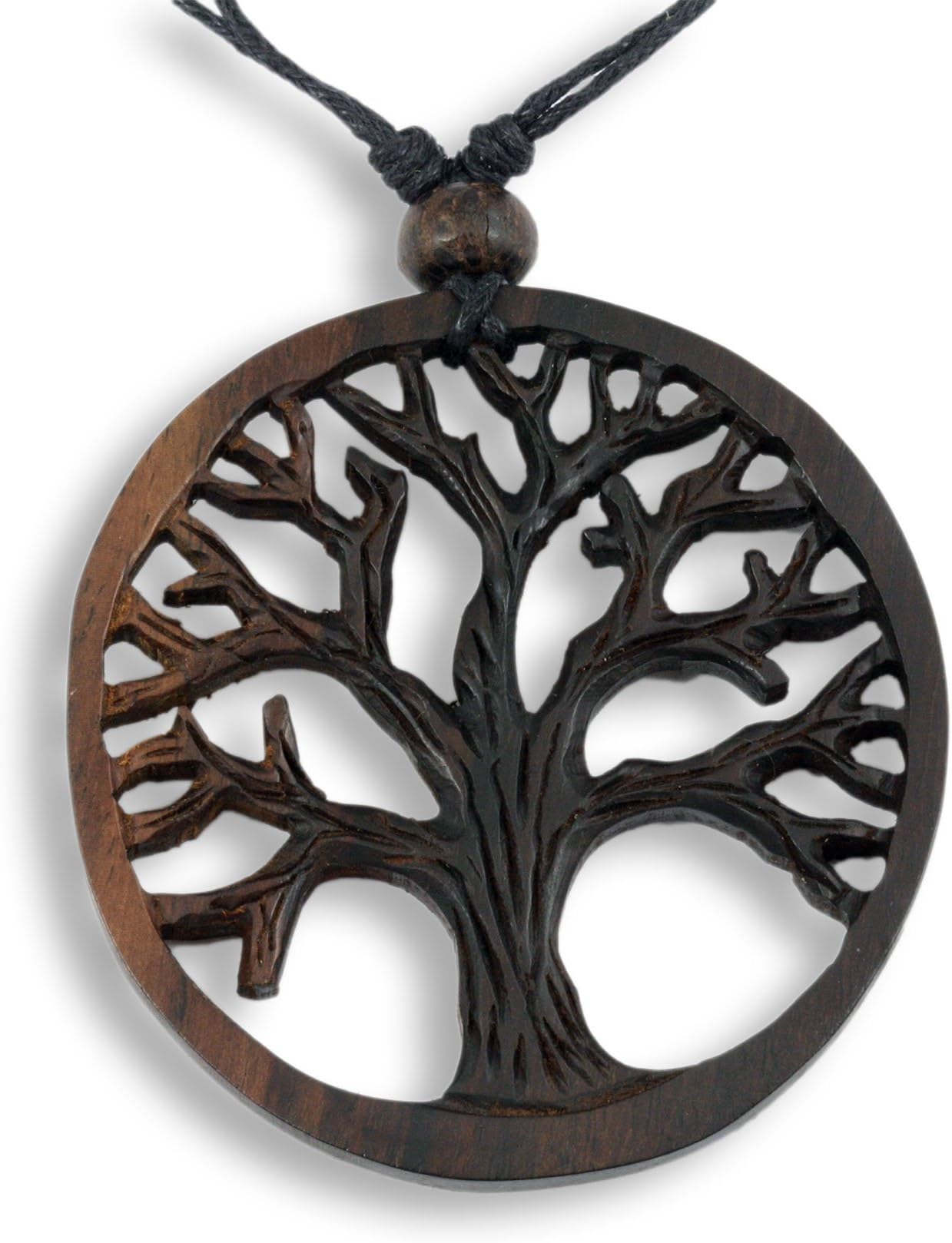 Island Piercings necklace pendant wooden tree of life, length adjustable N267.