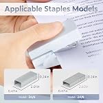 Mini Stapler avec 830 Agrafes, petits agrafes mignons, 25 Capacité de la feuille, Bleu Fluide