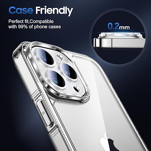 Miniatura 260 de UniqueMe [Paquete de 3 protectores de lente de cámara compatibles con iPhone 14 Pro Max/iPhone 14 Pro, vidrio templado, [compatible con fundas]