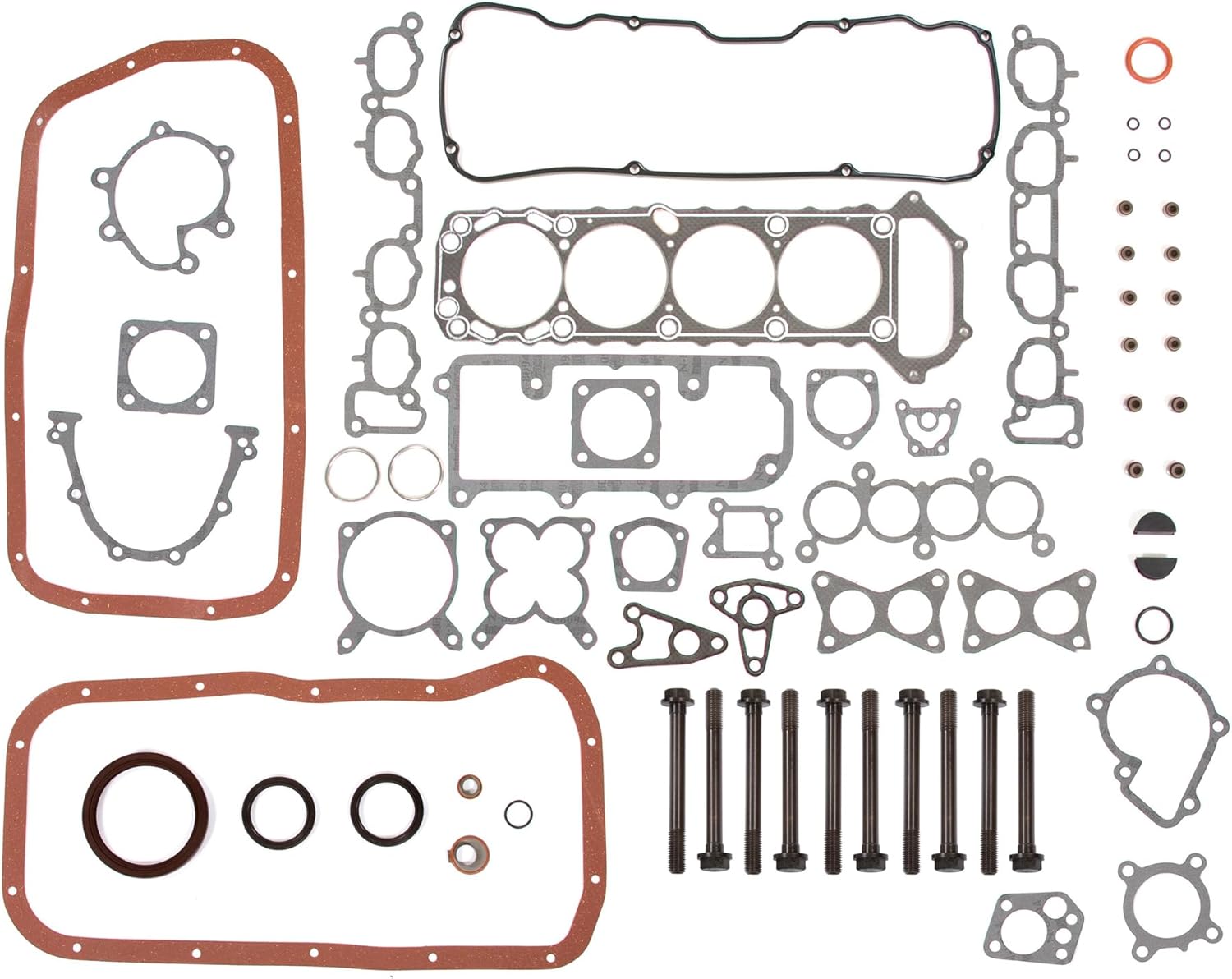 DG-8614922004 Full Gasket Set Head Bolts Compatible With/Replacement For 89-97 Nissan 240SX D21 Pickup 2.4L SOHC KA24E
