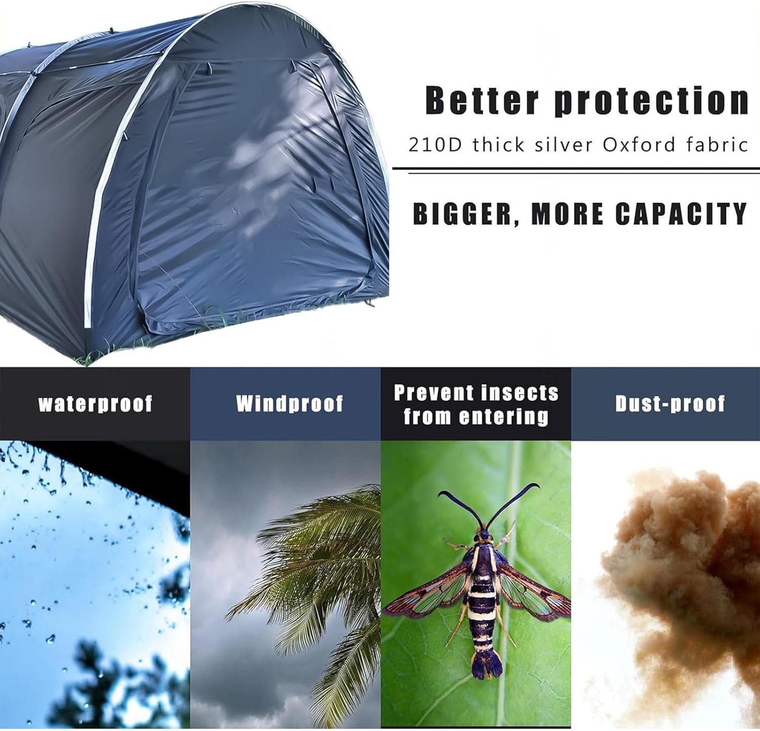 追跡付★Eijooahz-ZJ バイクガレージ 大型 2-in-1 バイクガレージ パティオ家具、自転車、オートバイ用 自転車 サイクルトレ