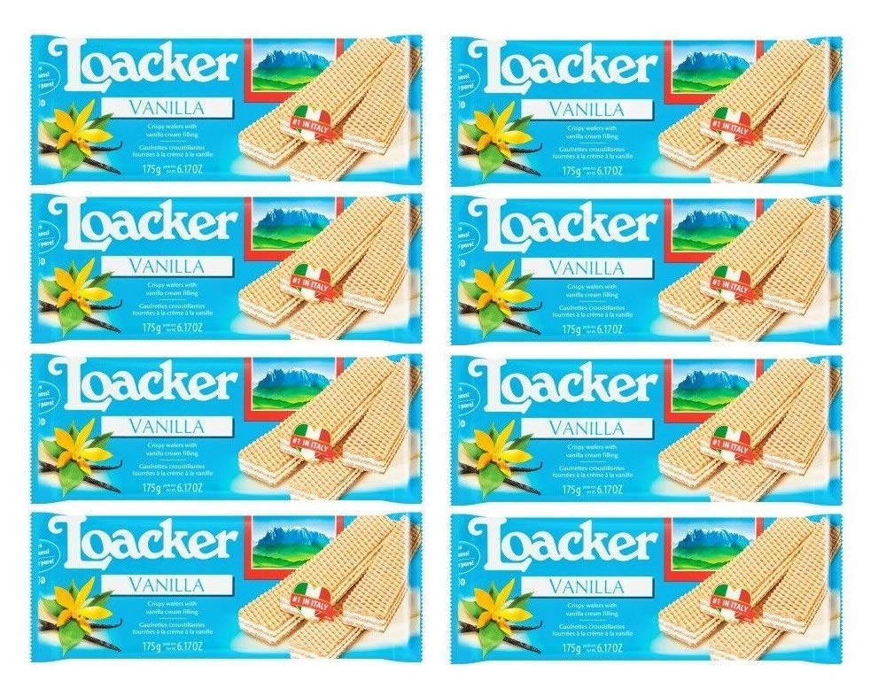 Buy Loacker Large Vanilla Crispy Kosher Wafers 8 Pack 175g/7oz Online