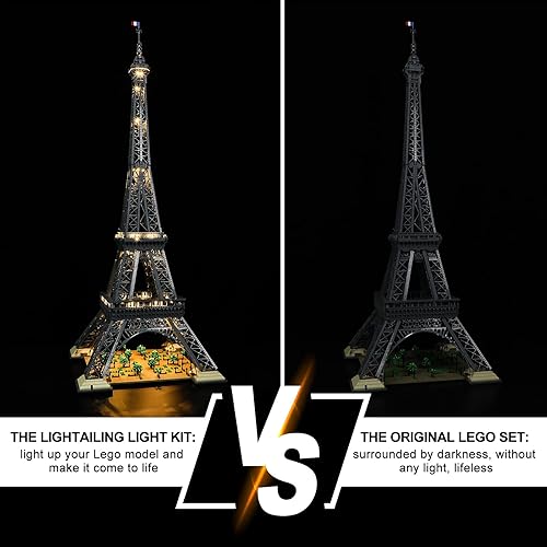 Miniatura 7 de LIGHTAILING Luz para Lego- 10307 Eiffel-Tower - Kit de iluminación LED compatible con el modelo de bloques de construcción Lego - NO incluido el