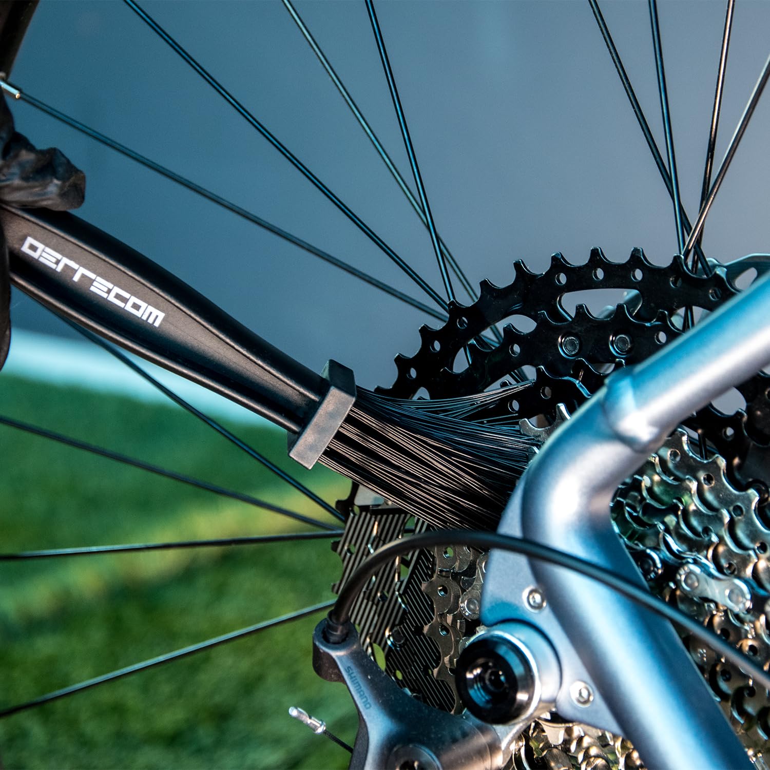 Errecom 1000 Miglia Szczotka do Czyszczenia Łańcucha Rowerowego, Podwójna, Czarna